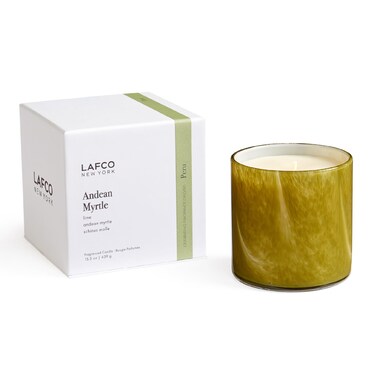 LAFCO New York Signature Candle, Andean Myrtle - 15.5 oz - 90-Hour Burn Time - Reusable, Hand Blown Glass Vessel - Made in The USA