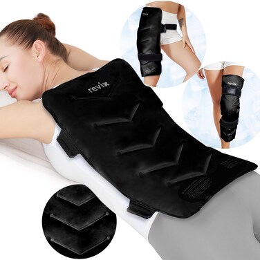 REVIX Extra Large Ice Pack for Back Gel Cold Packs Reusable for, Hip, and Leg Discomfort, Full Back Ice wrap with Cold Compression, XXL, 13" x 21