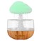 Weljoy Zen Raining Cloud Night Light Aromatherapy Essential Oil Diffuser Micro Humidifier Desk Fountain Bedside Sleeping Relaxing Mood Water Drop Sound (White)