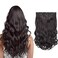SYXLCYGG Dark Brown Hair Extensions 4pcs Synthetic Wavy Hair Extension 18" 5.5 Oz Curly Hair Piece Women Cheap Natural Fluffy&amp;Not Tangled Full Head
