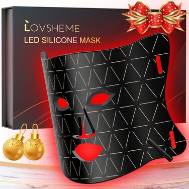 Red Light Therapy for Face, Enhance LED Face Mask Light Therapy for Acne, Wrinkles &amp; Skin Rejuvenation, 3 Light Modes &amp; Timing Settings, Eye Protection, Portable LED Face Mask Home Skincare