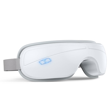 mivo Eye Massager with Heat - Headache Relief, Rechargeable Heated Eye Mask for Dry Eyes &amp; Sinus, Cordless Electric Gadget for Screen Fatigue &amp; Stress Relief, Ideal Gift for Parties &amp; Travel (Grey)