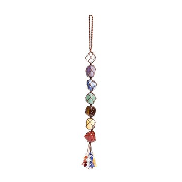 7 Chakra Gemstones Healing Feng Shui Crystals Window Car Decorations Hanging Ornament Dowsing Pendulum Good Luck Home Decoration for Reiki Yoga Meditation