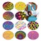 Dexcom Adhesive Mix Design - Adhesive Patches with Split Backing, Easy to Apply x 10 Pack Fluro Mix