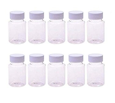 10PCS Empty Plastic Medicine Pill Bottle Container Solid Powder Medicine Chemical Bottles,20ML