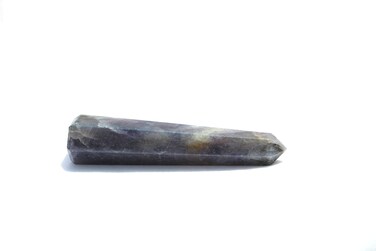 Jet Iolite Energized Obelisk 3 inch Approx. Jumbo Energized Cleansed Charged Agate Authentic Gemstone Genuine Crystal Jet International.