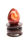 Jet Natural Carnelian Gemstone Crystal Egg Hand Carved Healing Massage Meditation Spiritual 2 inch Size
