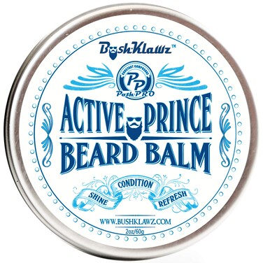 Beard Balm Leave-in Conditioner, 2 oz - Active Prince Scent - Best Conditioner for Men's Beard and Gifting