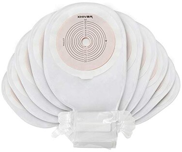 Ostomy Colostomy Supplies 1-Piece Premium Medicals Pouch Ostomy Bag Colostomy Pouch One-Piece System (Box of 10)