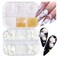 90 Pcs 5D Mixed White Flower Camellia Nail Art Set and 900 Pcs 3D Nail Art Supplies Round Pearls Caviar Beads Nails Charms Tips Glitter Accessories for Women Acrylic Decorations