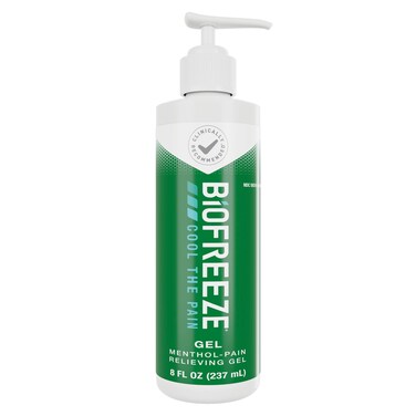 Biofreeze Pain Relief Gel, Arthritis Pain Reliver, Knee &amp; Lower Back Pain Relief, Sore Muscle Relief, Neck Pain Relief, Pharmacist Recommended, FSA Eligible, 8 FL OZ Biofreeze Menthol Gel