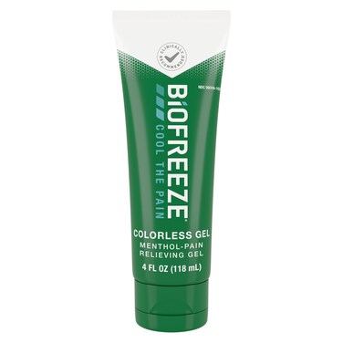 Biofreeze Menthol Pain Relieving Gel Colorless Gel 4 FL OZ Tube for Pain Relief Associated with Sore Muscles, Arthritis