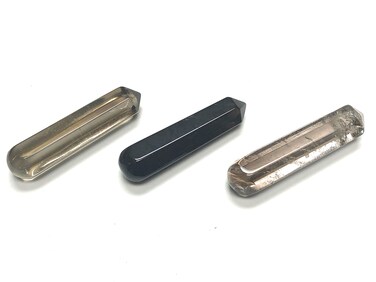 Crystal Collection: 60MM All Natural Gemstone Crystal 2"+ Wand and Velvet Pouch (Smoky Quartz)