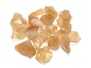 Crystal Collection: Rough Citrine Crystal Stone, Comes with Velvet Bag (1 Pound)