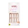 KISS Gel Fantasy Press On Nails, Nail glue included, 'True Color', White, Long Size, Coffin Shape, Includes 28 Nails, 2g glue, 1 Manicure Stick, 1 Mini File
