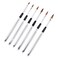 WOKOTO 6pcs/SET Nail Brushes Silver Metal Handle Nail Art Builder Crystal Carve Brush Design For 3D Pattern Design Nail Art Brushes Detachable Set
