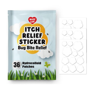 Itch Relief Patches for Kids 36 Hydrocolloid Patches, Anti Itch Stickers, Fast Bite Itch Relief, Reduce Swelling Itching, Summer Travel Essentials for Outdoor, Camp, Hiking, Chemical-Free
