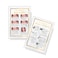Eyebrow Microblading Stages Healing &amp; Aftercare Instructions Postcards   Package of 30   Double Sided Size 4 x 6" inches Postcard   Marble and Non-Metallic Gold Design