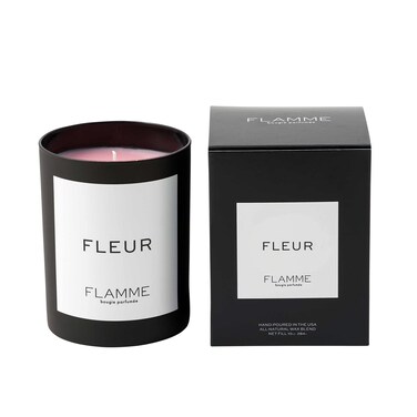 Fleur   Peony &amp; Blush Suede Scent   10 oz   60 Hour Burn Time   Luxury Candle with Colored Wax   All Natural Soy