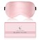 Silk Sleep Mask for Women - Soft Breathable Organic Natural Mulberry Silk Fabric Blackout Eye Mask for Sleeping with Adjustable Straps No Pressure Eye Mask for Travel Essentials Gifts (Pink)