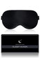 Silk Sleep Mask for Women - Soft Breathable Organic Natural Mulberry Silk Fabric Blackout Eye Mask for Sleeping with Adjustable Straps No Pressure Eye Mask for Travel Essentials Gifts (Black)