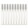 Enslz 10ml 10pcs Glass Spray Bottle Refillable Perfume Atomizer Mini Sample Test Bottle Thin Glass Vials (Silver)