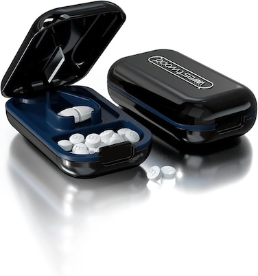 CFMOUR Small Pill Cutters - Pill Cutter Splitter for Small and Tiny Pills, Portable Pill Crusher for Large Pills Professional with Sharp Safe Blade, Cuts Vitamins Tablets (Black)