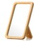 Natural Bamboo Desk Table Mirror, Folding Makeup Mirror with Handheld/Stand,Portable Small Tabletop Mirror Good for Travel, Cosmetic, Office,5.1" W x 7.5" L