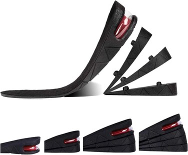Heightened Insole, 4-Layer Heel with Air Cushion Booster - Variable Height 1.2" to 3.5" for Men and Women