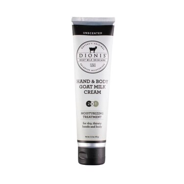 Dionis Goat Milk Skincare 3.3 oz Unscented Hand &amp; Body Cream - Travel Size Hand Lotion For Hydrating &amp; Moisturizing Dry Skin - Cruelty Free Cream Made In The USA - Paraben Free Formula