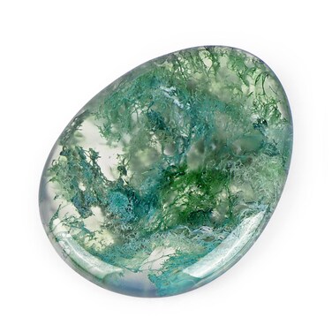 Artistone Moss Agate Crystal Chakra Thumb Worry Stone Teardrop Reiki Healing Stone Pocket Palm Stones for Anxiety Stress Relief Meditation Therapy Geometry Home Decor