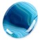 Artistone Blue Agate Crystal Thumb Worry Stone,Healing Crystal Polished Palm Pocket Chakra Gemstones for Anxiety,Stress,Reiki Gift 2.0
