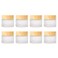ConStore 8pcs Frosted Glass Cream Jar Bottle with Wood Grain Lid Refillable Mini Lotion Jars Empty Cosmetic Containers for Makeup Lip Balms Eyeshadow (10g)