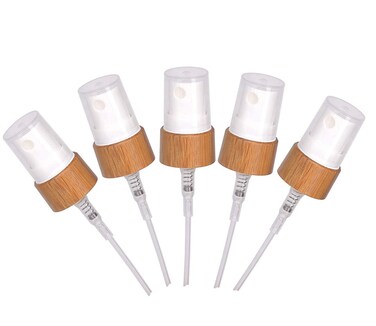5 Pcs Essential Oil Fine Mist Atomizer Tops For 5/10/15/20/30/50/100ml Bottles,Replacement Spray Tops with Natural Bamboo Head