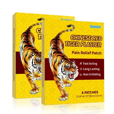 Sumifun Tiger Relieving Patch, Chinese Tiger Plaster, for Shoulder, Back, Knee, Joint &amp; Muscle, 64 Counts