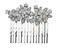 Faship Gorgeous Clear Rhinestone Crystal Floral Hair Comb