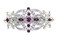 Faship Gorgeous Purple Rhinestone Crystal Big Floral Hair Barrette