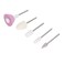 5Pcs/Set Nail Drill Bits, Ceramic Metal Cuticle Clean Drill Bits for Acrylic, Hard Gel Remover For Manicure Pedicure Polishing Mill Cutter Nail Files