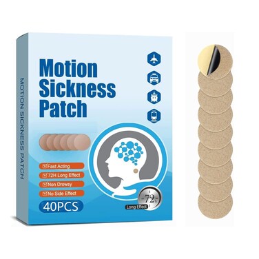 Motion Sickness Patch, Motion Sickness Patches for Kids and Adults, Sea Sickness Patch (40 Count (Pack of 1))