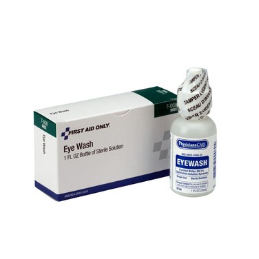 PhysiciansCare Eye Wash Solution, Sterile Isotonic Buffered Solution for Flushing &amp; Irrigating Eyes, 1-oz Bottle