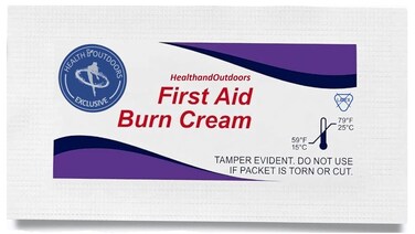 First Aid Burn Cream - Ointment for Minor Cuts, Wounds, Burns - Water-Based Formula for Temporary Relief of Pain, 48 Packets of 0.9g