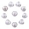 Natural Clear Quartz Gemstone Healing Crystal 0.8" Mini Puffy Heart Pocket Stone Iron Gift Box (Pack of 10)