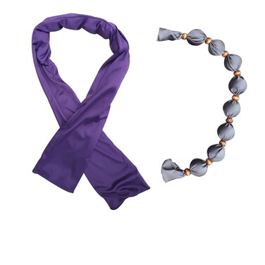 Nano-Ice Cooling Necklace + Scarf - Purple   Beat The Heat in Style!   Take Out of Freezer for Hours of Cooling Relief!