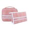 Cosmetic Bags for Girls, 2 Pack Cute Travel Makeup Bag Set for Purse, Multifunctional Holographic Portable Makeup Bags Set, Waterproof Cosmetic Bag Organizer Toiletry Bags for Women and Girls, Pink