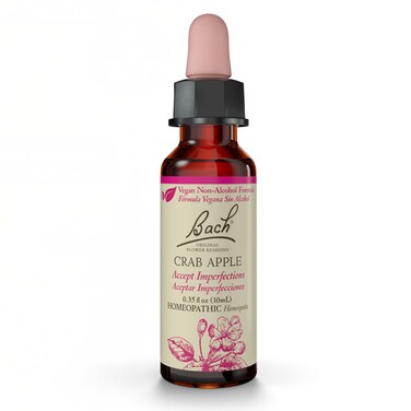 Bach Original Flower Remedies, Crab Apple (Non-Alcohol Formula) - Accept Imperfections - Natural Homeopathic Flower Essence for Emotional Balance - Vegan, Gluten Free, Sugar Free - 10mL Dropper