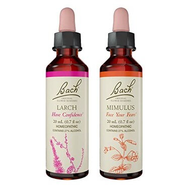 Bach Original Flower Remedies 2-Pack, Have Confidence" - Mimulus, Larch, Homeopathic Flower Essences, Vegan, 20mL Dropper x2