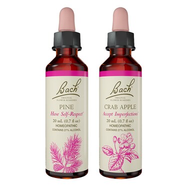Bach Original Flower Remedies 2-Pack, Have Self-Respect" - Crab Apple, Pine, Homeopathic Flower Essences, Vegan, 20mL Dropper x2