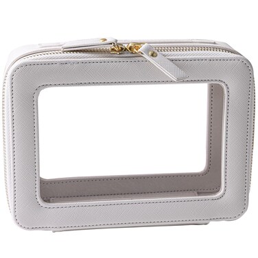 SANHECUN Toiletry bag waterproof cosmetic organizer with handle lagre opening for travelling