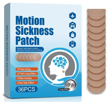 Motion Sickness Patches &amp; Sea Sickness Bands for The Relief of Nausea and Vertigo in Adults and Kids from Travel of Cars, Ships, Airplanes &amp; Other Forms of Transport Movement