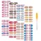 SIUSIO 112pcs 8 Sheets Full Nail Wraps Stick on Gel Nail Polish Strips Stickers Elegant Gradient Glitter Nail Adhesive DIY Nail Art Sticker with 1PCS Crystal Glass Nail Files for Women Girls